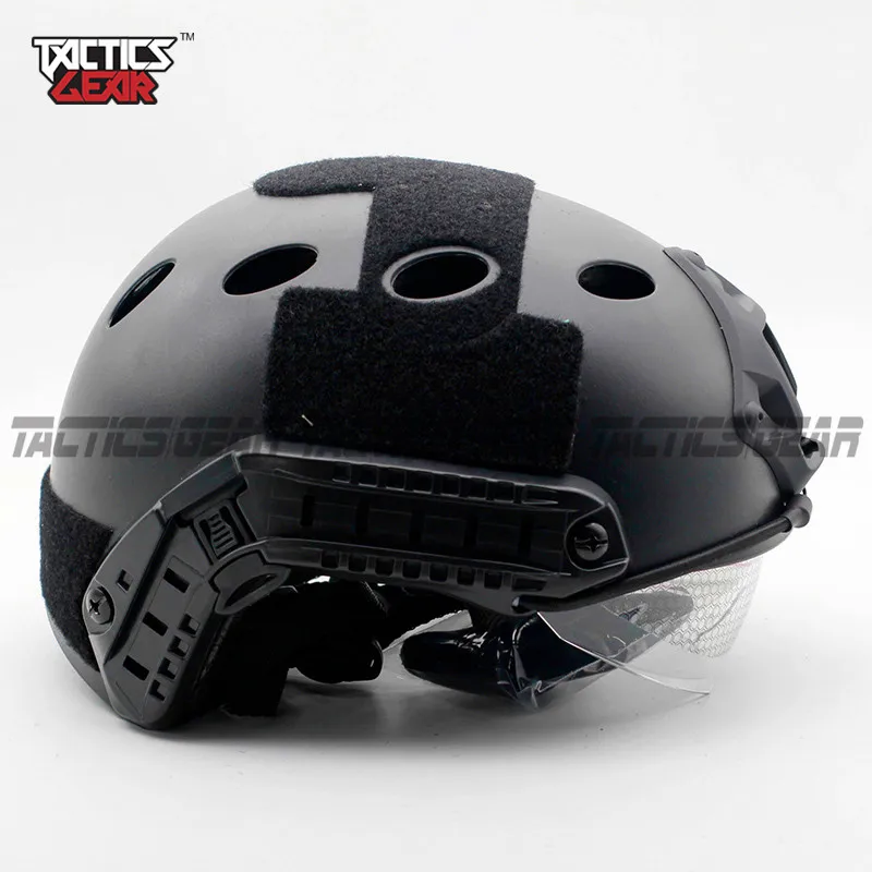 Открытый CS тактический Пейнтбол Очки для страйкбола шлем быстрой парашютный PJ