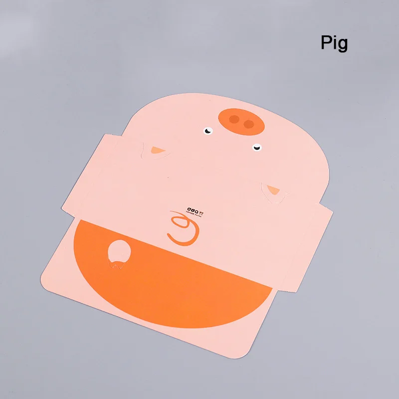 pig x10pcs 10 шт милые животные пустые карты пригласительные карты для детей день рождения сообщение бумага Панда Свинья медведь Детские принадлежности для душа - Цвет: pig x10pcs