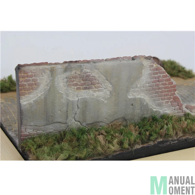 Миниатюрные 1/35 смолы модели деревенские дороги и сломанные стены сцены солдат