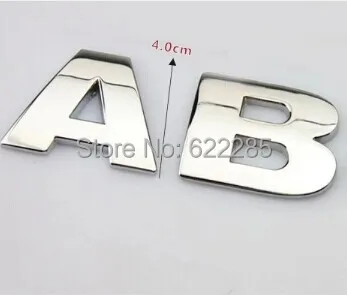 5 шт./лот 3D Автомобильные металлические наклейки с буквами автомобильный значок