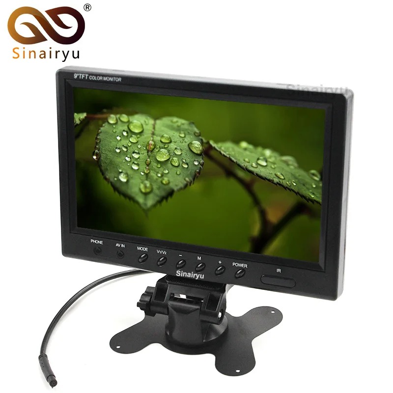 Sinairyu 9 TFT lcd цветной 800x480 автомобильный монитор дюймовый экран с широкоформатным