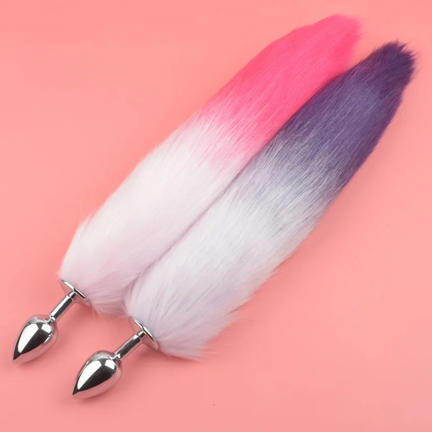 Вибратор и Металлические анальные игрушки лисий хвост Анальная пробка