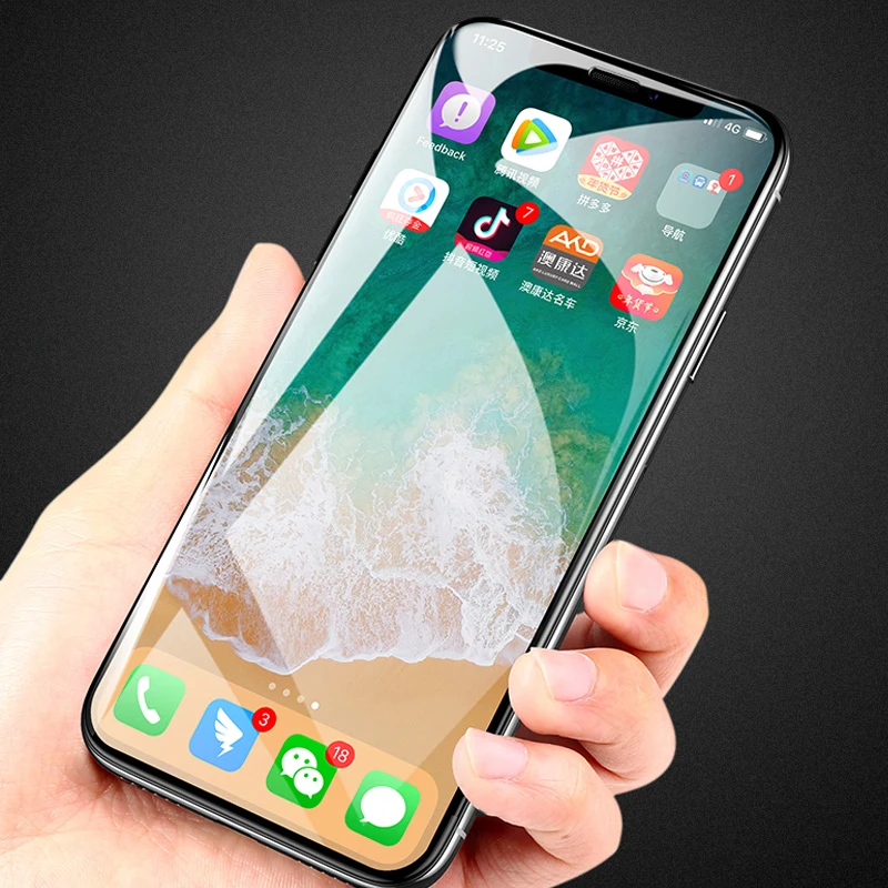 Полное покрытие для iPhone XS XR MAX X 8 Plus закаленное стекло защитная пленка экрана 7 6