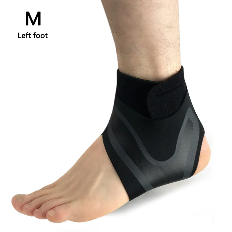 Left foot -M Регулируемая поддержка лодыжки скобы для ступней растяжения травм боль обертывание защита для ухода за ногами инструмент - Цвет: Left foot -M
