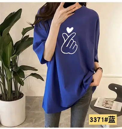 picture color Женская футболка большого размера плюс 6XL 7XL 8XL 9XL Летняя Повседневная Свободная Красная футболка с круглым вырезом и короткими рукавами большого размера - Цвет: picture color