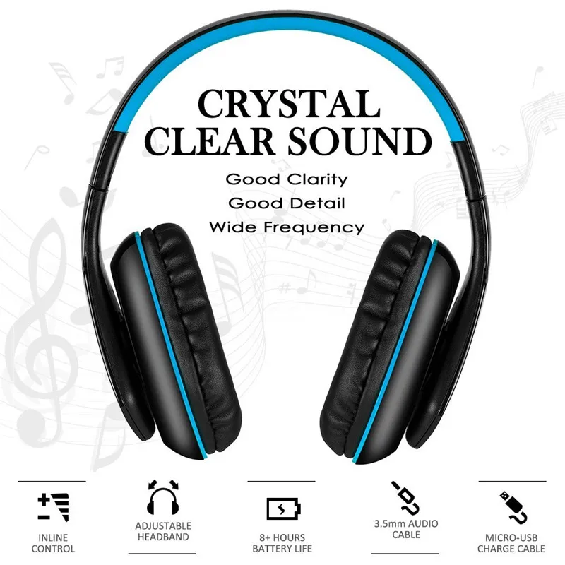 Игровые наушники Kotion B3506 складной Беспроводной Bluetooth шлем Hifi бас стерео гарнитура