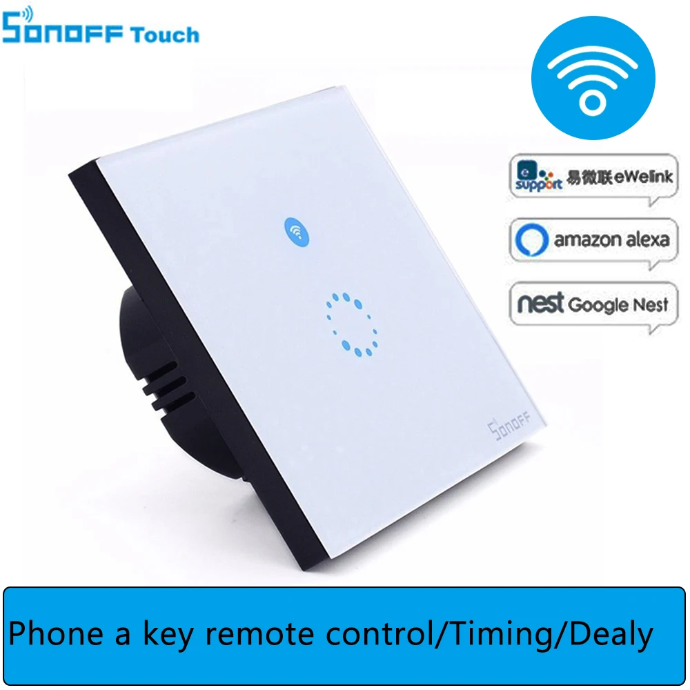 Фото Sonoff модули домашней автоматизации sonoff led touch белое Хрустальное стекло настенный Sonoff модули домашней автоматизации sonoff led touch белое Хрустальное стекло настенный