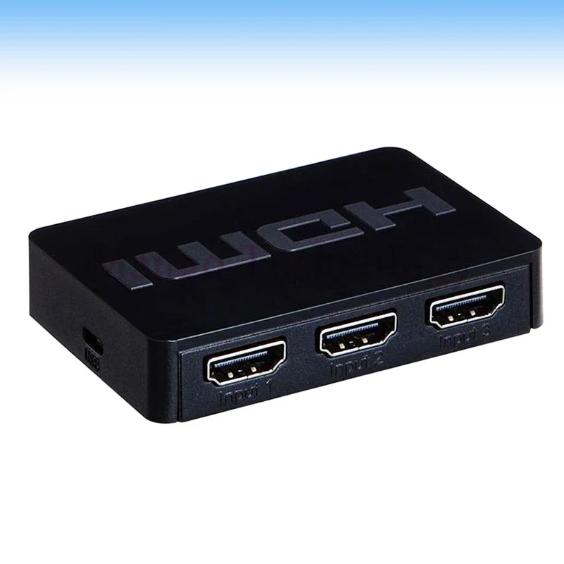 Мини HDMI сплиттер 3х1 3 порта хаб автоматический переключатель в 1 3D 1080p HD 4 с пультом