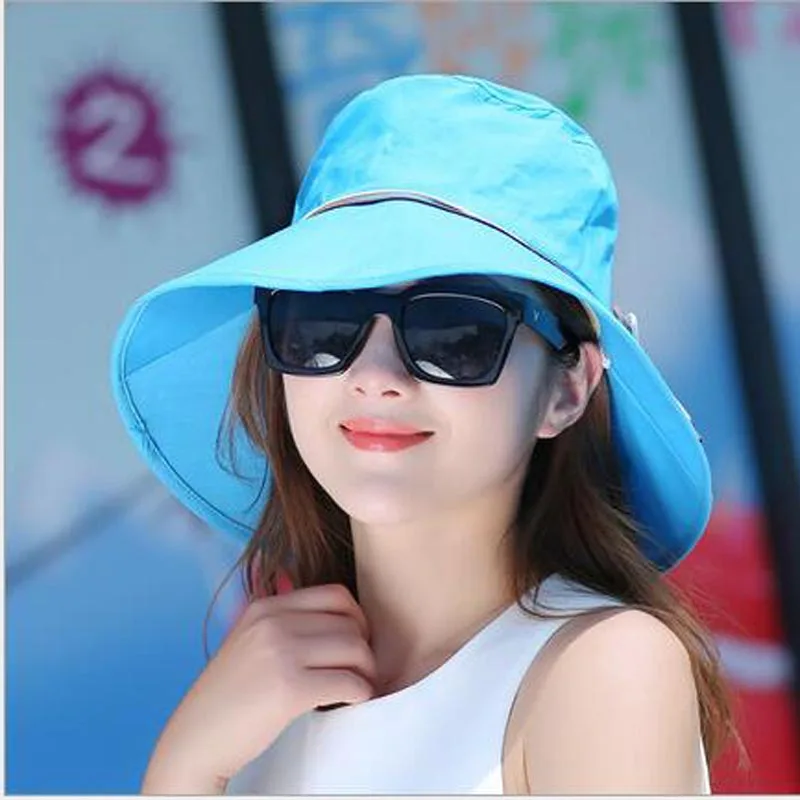 Ymsaid 2017 Летняя женская пляжная Солнцезащитная шляпа с широкими полями модная
