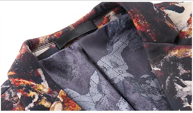 Batmo 2017 new arrival high quality printed casual blazer men men's suits plus-size M-3XL | Мужская одежда