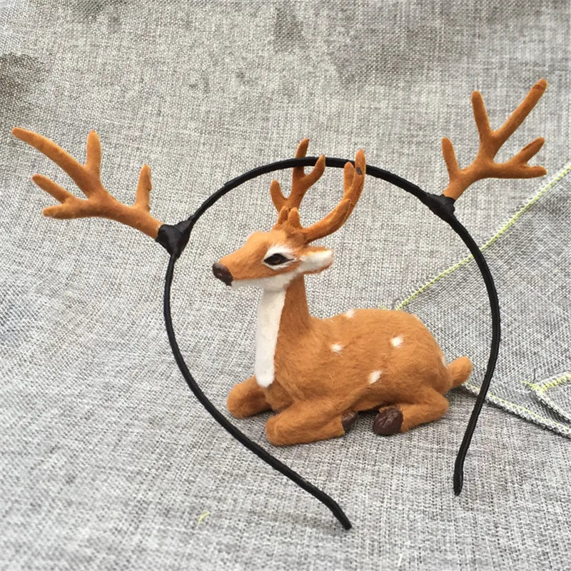 Funny Cute Deer FOREST Girl Horn Photography Props Emulational Headwear Lovely Antlers Hair Band/hairpin Party Christmas Gift | Дом и сад