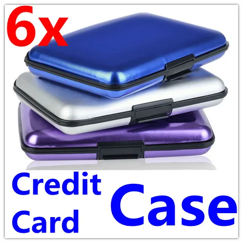 6 новых алюминиевых кошельков кошелек чехол для удостоверения личности и