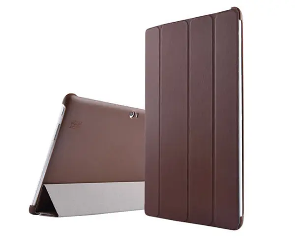Ультра тонкий чехол-подставка для huawei Mediapad 10 Fhd планшет жесткая задняя крышка для huawei Mediapad 10 Link S10-201U/W S10-231U/W+ ручка - Цвет: Коричневый