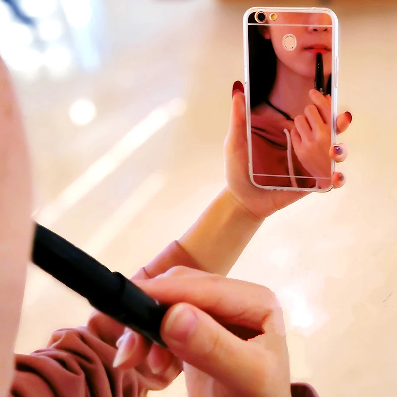Мягкий чехол из ТПУ с зеркальным покрытием для телефона OPPO A73 F5 Youth R9 R9s R11 R11s Plus