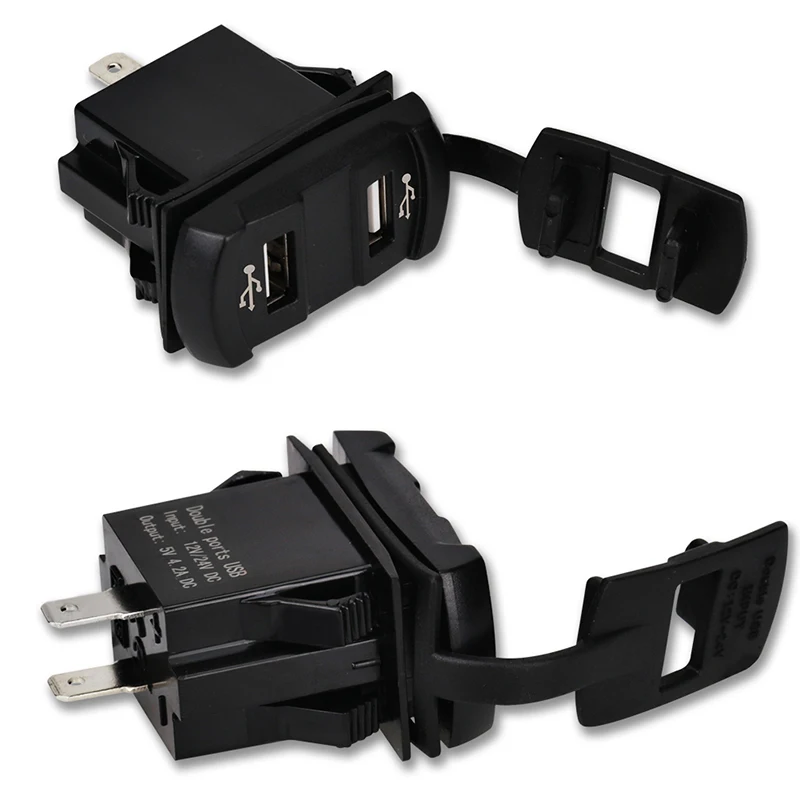 Автомобильное зарядное устройство с 2 USB порсветодиодный 12 В 24 4 А|usb port socket|usb charger