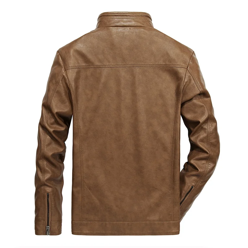 

Idopy Men`s Faux Leather Biker Jackets Fashion Stand Color PU Motorcycle Jacket And Coat For Male Windbreaker Outerwear