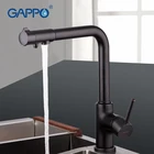 Смеситель для воды GAPPO, латунный кран с фильтрованной водой, на раковину, один руль, черная бронза
