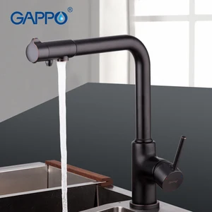 Смеситель для воды GAPPO, латунный кран с фильтрованной водой, на раковину, один руль, черная бронза