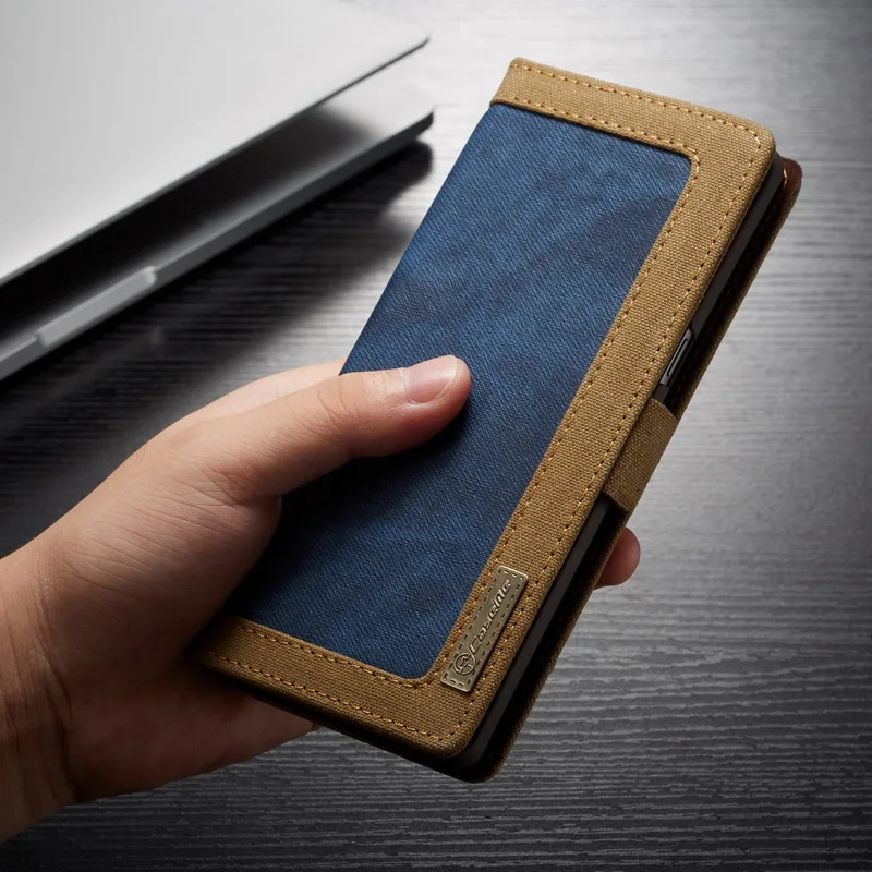 Роскошный холст откидной Чехол-кошелек с подставкой для samsung Note 9 8 кожа многофункциональная карта фоторамка чехол для Galaxy S9 S8 плюс