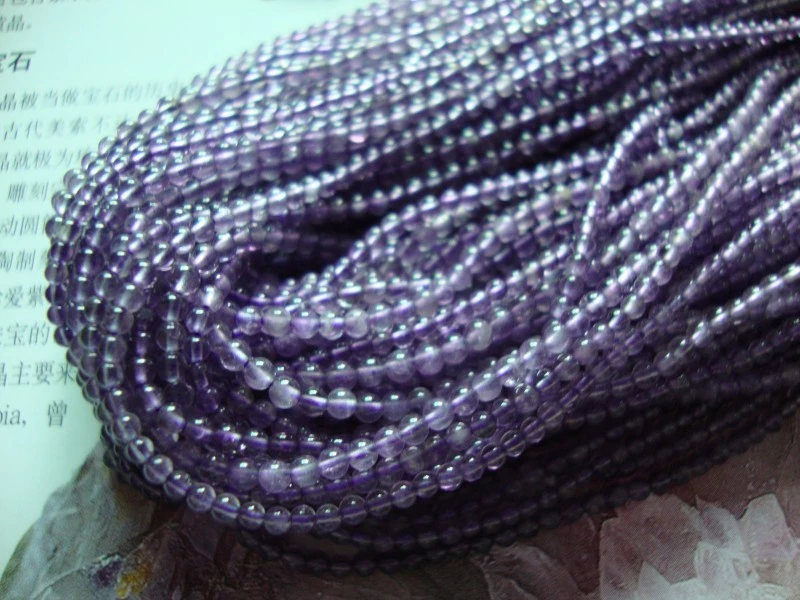 Высокое качество Крошечные 2 мм круглые аметистские бусины полная прядь|amethyst