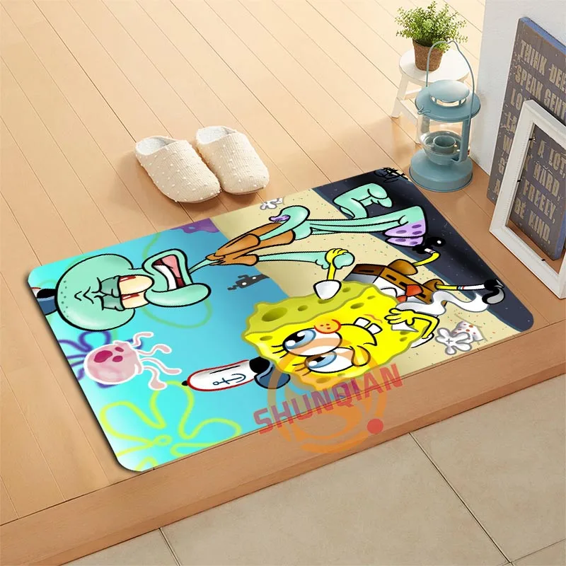 Пользовательские Губка Боб Коврик для ванной коврики для ног Pad Home Decor Ванная комната коврики дверной коврик A320#24 - Цвет: Светло-зеленый