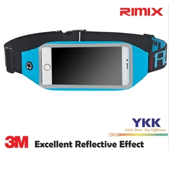 Blue Ремешки для бега RIMIX унисекс, поясная сумка для телефона 6 дюймов, водонепроницаемая Спортивная поясная сумка для фитнеса, бега, марафона, тренажерного зала, фитнеса - Цвет: Blue