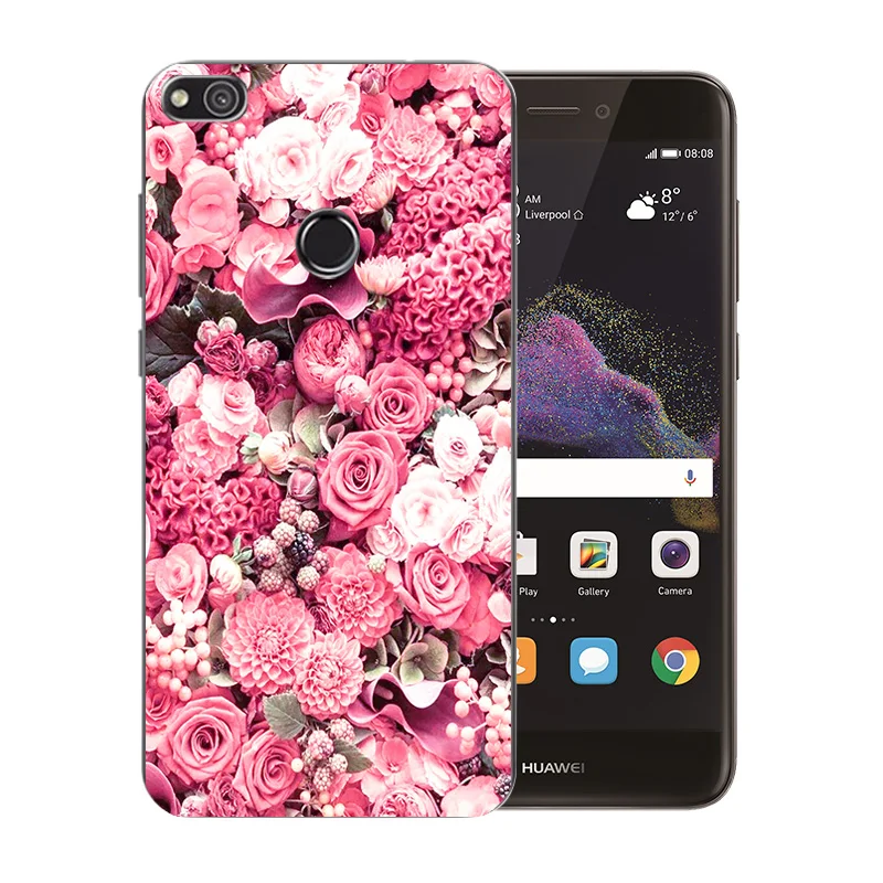 Soft TPU Phone Case for Huawei P8 Lite 2017 / Honor 8 P9 Nova GR3 Marb Pattern Cover Capa |