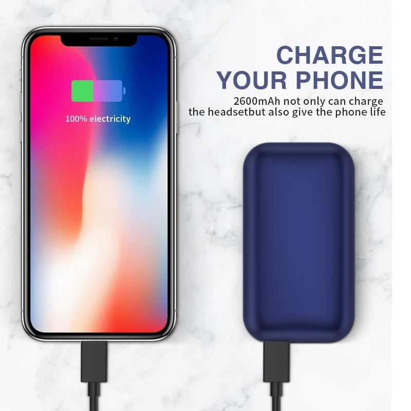 T1 мини Bluetooth-наушники Гарнитура 3D стерео TWS Беспроводные наушники Спортивные для