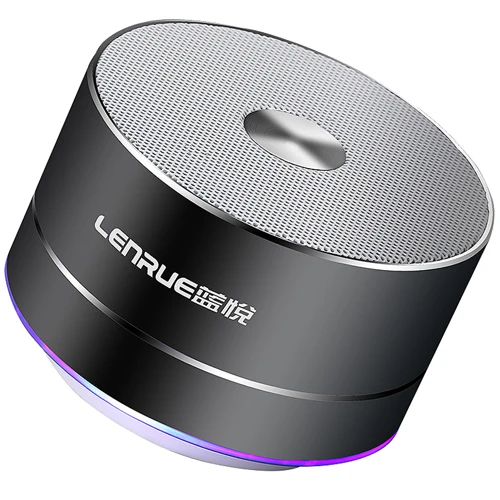 Grey LENRUE Портативный Беспроводной Bluetooth Динамик стерео Портативный светодио дный Динамик s со встроенным микрофоном MP3 мини Subwoof Smart Колонка громкий Динамик колонка - Цвет: Grey