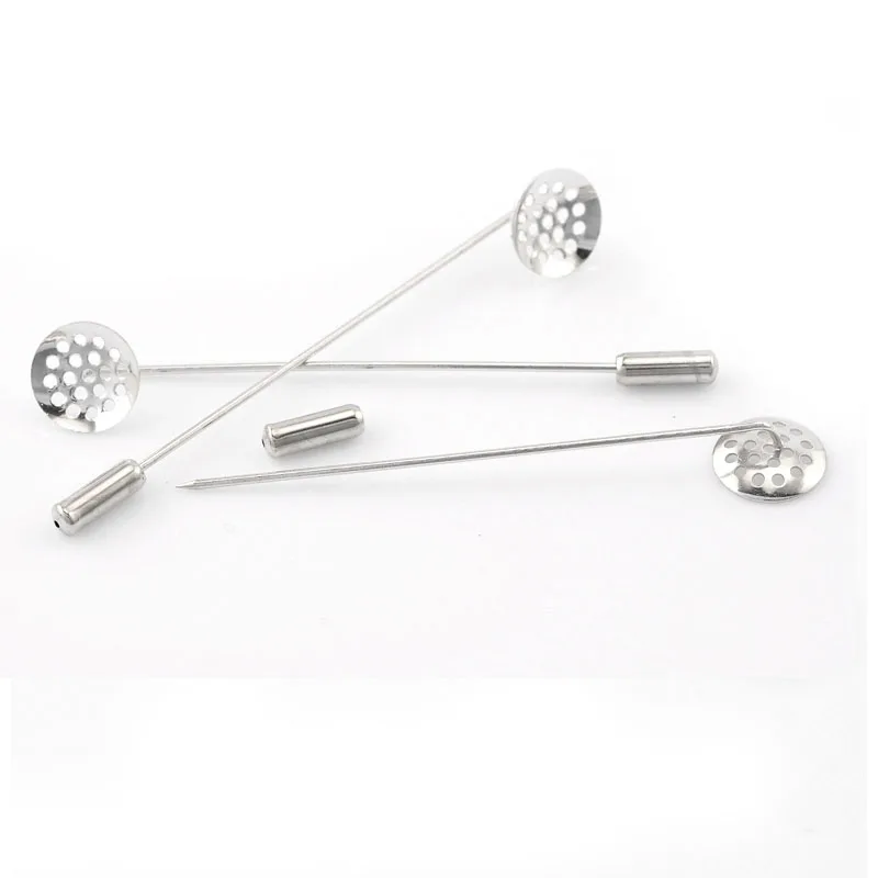 30 шт. серебряные круглые броши в Форме Кабошона Винтажные Украшения для