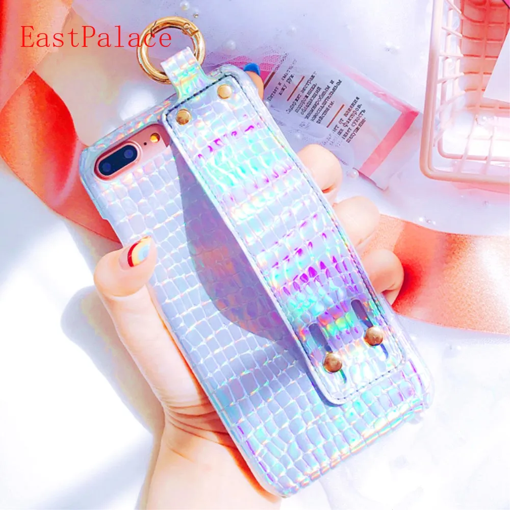 3D крокодиловый Holo кожаный чехол для iPhone X XS MAX XR 10 8 8/7 6 S 6s Plus Чехлы пара голограмма