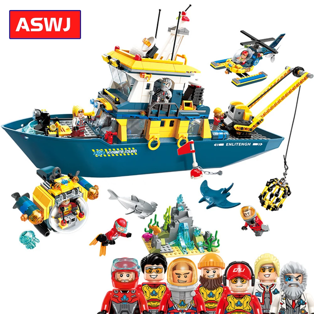 Строительные блоки серии Deep Sea Adventure совместимые со всеми брендами для майнинга