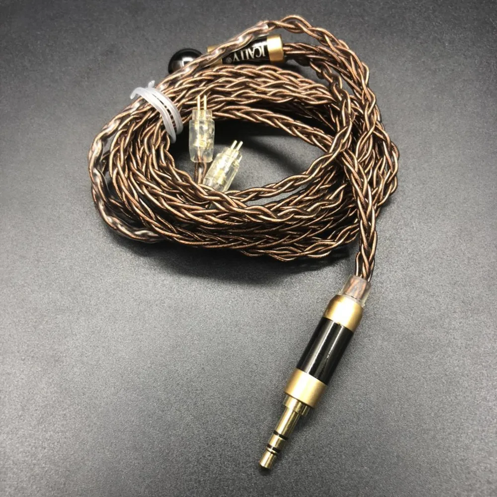 Кабель для наушников FENGRU DIY коричневый JC08 5N OFC 8 Share 200 ядер Shure SE215 IE80 KZ ZST Pro ZSN ZS10 ZSX