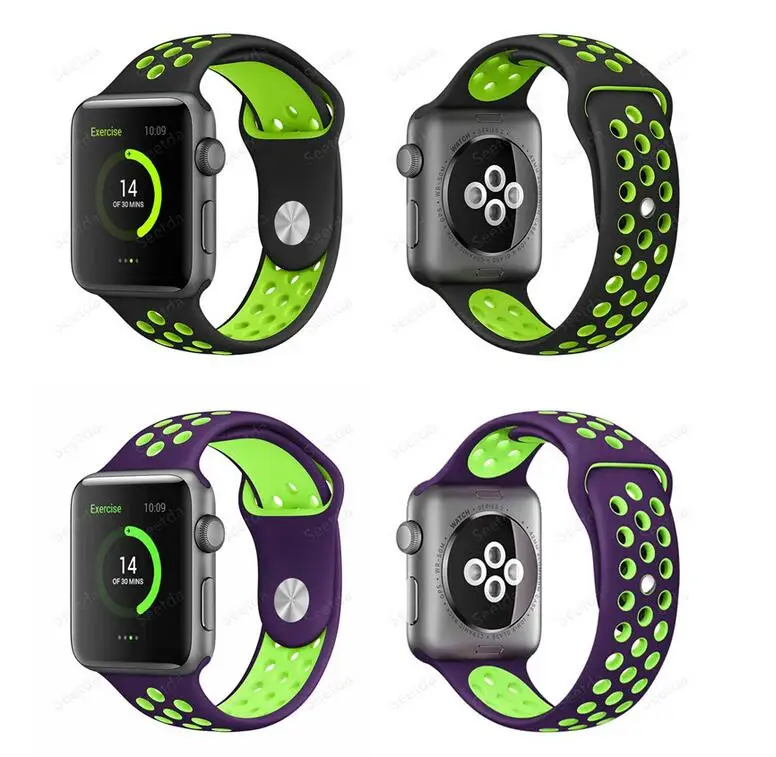 DHL 50 шт NK силиконовый спортивный ремешок для Apple Watch сменный группы серии 3 2 1|sport