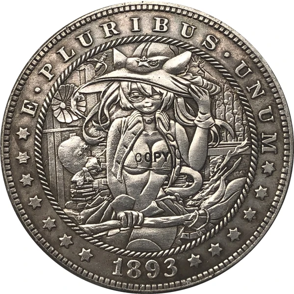 

Hobo Nickel 1893-S USA Morgan Dollar COIN COPY Type 147