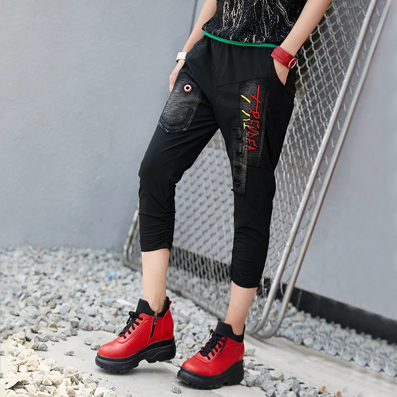 Черный Max LuLu модные роскошные корейские дизайнерские женские брюки с вышивкой женские летние эластичные джинсы винтажные повседневные джинсовые брюки - Цвет: Черный