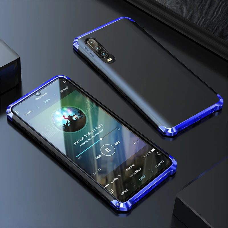 Роскошный Ультратонкий бампер для Huawei P30Pro противоударный жесткий металлический