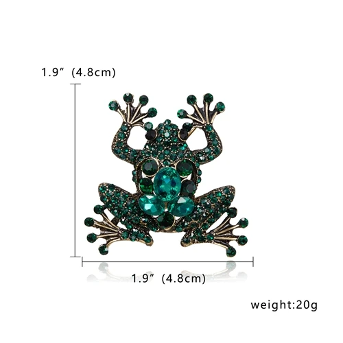 frog RINHOO брошь животное украшение Gar Для мужчин t корсаж Стразы "," Сова "," кошка "в виде морского конька, Плавание гиппокамп Для женщин Для мужчин ювелирные изделия броши на булавке - Окраска металла: frog