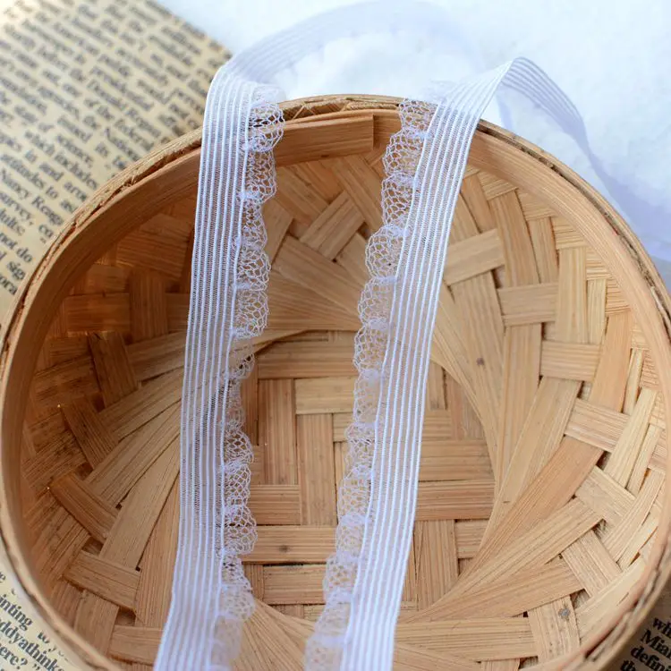 30 meter/lot 1cm 0.39&quot width light purple stretch elastic ruffled mesh tapes lace trim ribbon G23Q266P1218G | Дом и сад