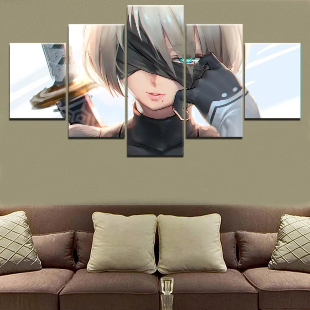 Современная живопись 5 шт. NieR Automata YoRHa No2 Тип B плакат модульная рамка высокое
