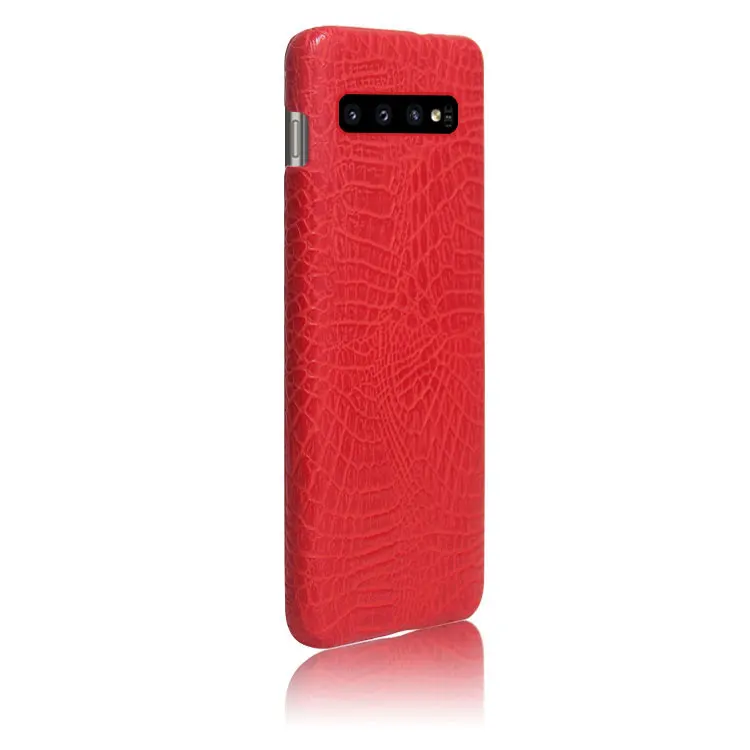 Для samsung S10 Lite чехол Mofi samsung Galaxy S10Lite чехол на заднюю панель из крокодиловой кожи из искусственной кожи против следов от пальцев S10e чехол - Цвет: Red
