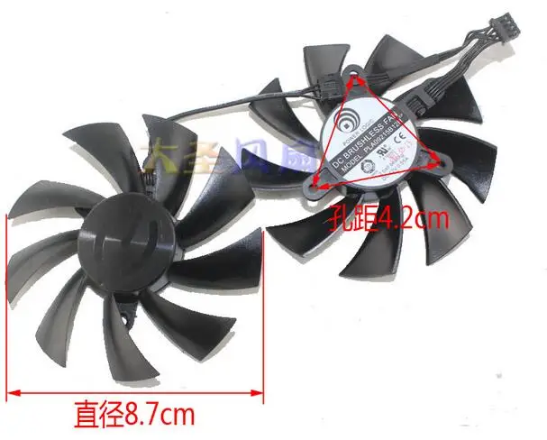 Оптовая продажа: GTX760/770 PLA09215B12H 12В 0.55A 4-линейные видеокарты два вентилятора |