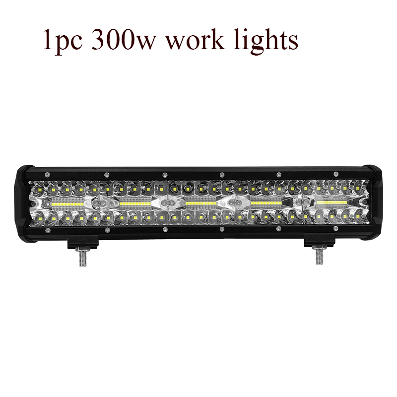 1pcs 300w car lamp Автомобильная Рабочая лампа, головной светильник s, потолочный светильник, Автомобильный светодиодный светильник, 12 В, 60 Вт, 120 Вт, 180 Вт, 240 Вт, 300 Вт, авто, высокая яркость, вспомогательная лампа - Цвет: 1pcs 300w car lamp