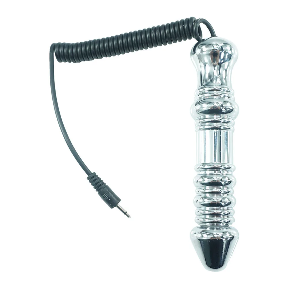 Эротические металлическая Анальная пробка поражения электрическим током