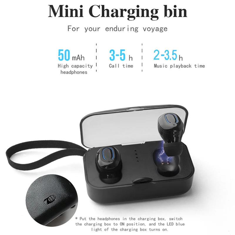 Teamyo TI8S Bluetooth 5 0 гарнитура беспроводные наушники TWS мини Erabuds спортивные