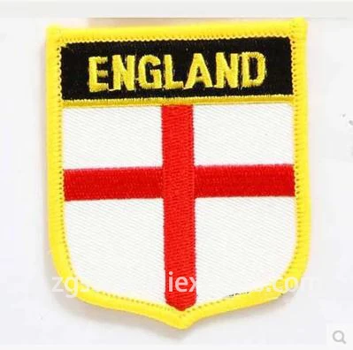 

Hot Sale ! Embroidery Patches National flag Emblem Patches England Flag Iron on 7X6CM NGQ1179
