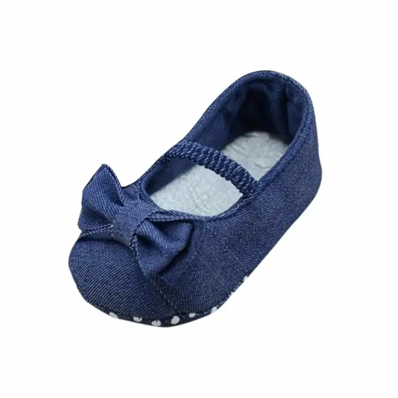 Low Price Loss Sale18 Baby Bowknot Denim Toddler Princess First Walkers Girls Kid Shoes Toddler Shoes Baby Shoes 20