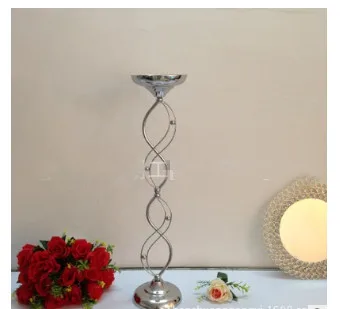 Trumpet vase wedding props silver plating T Taiwan Road cited main table flower arrangement | Дом и сад
