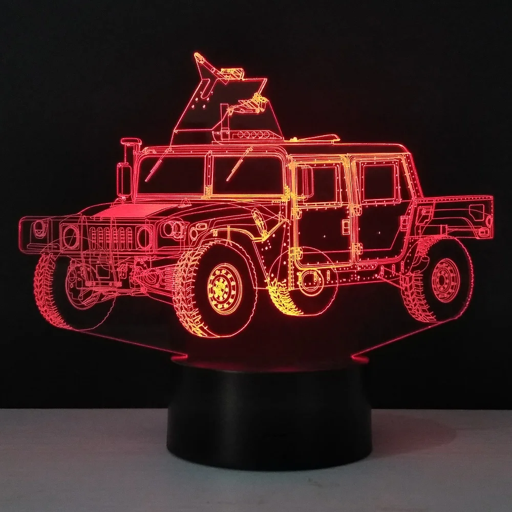 Грузовик 3D LED Настольная лампа метакрилатная тарелка ремесло ночник