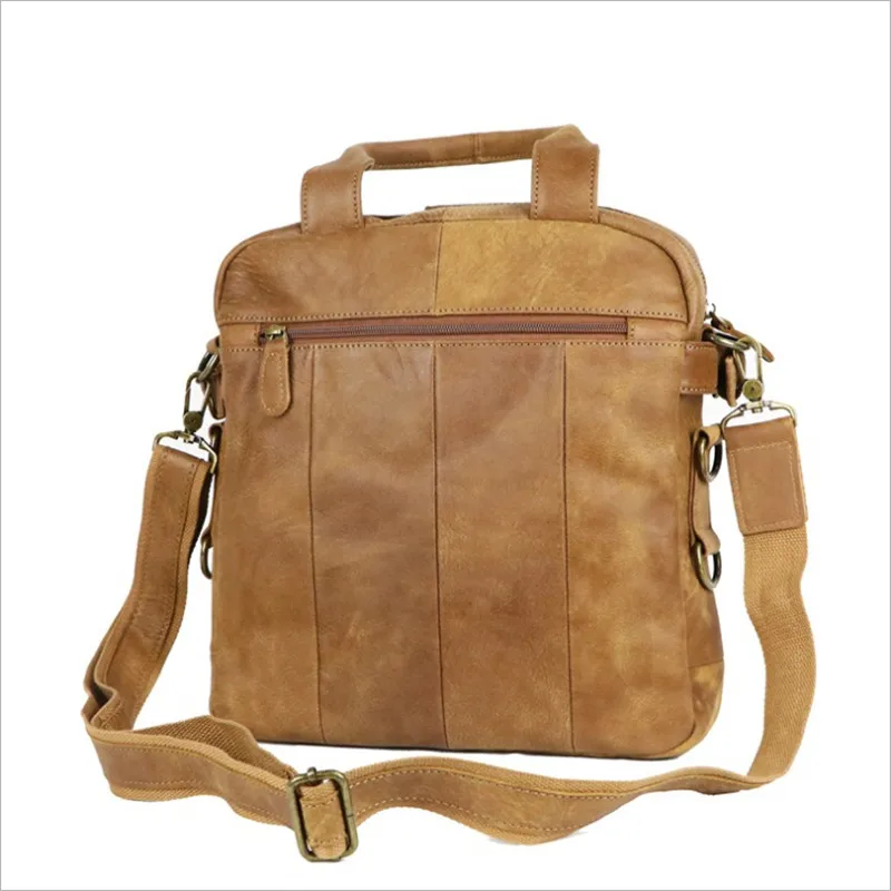 ALAVCHNV original design new leather men's retro single shoulder diagonal cross-layer layer matte handbag 6831 |